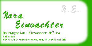 nora einvachter business card